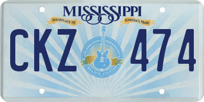 MS license plate CKZ474