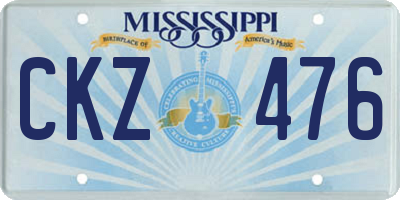 MS license plate CKZ476