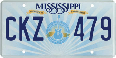MS license plate CKZ479