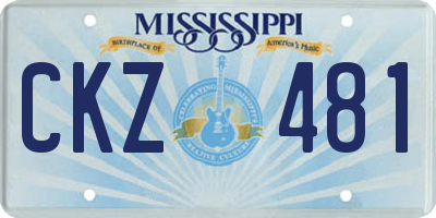 MS license plate CKZ481