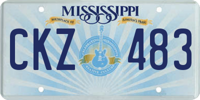 MS license plate CKZ483