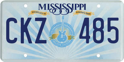 MS license plate CKZ485