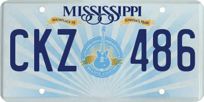 MS license plate CKZ486