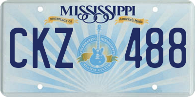 MS license plate CKZ488