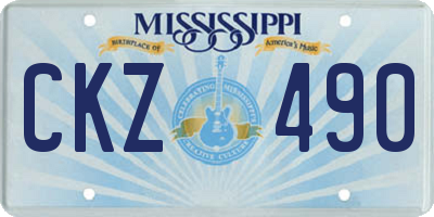 MS license plate CKZ490