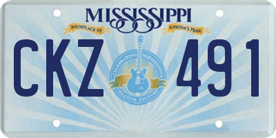 MS license plate CKZ491