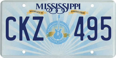 MS license plate CKZ495