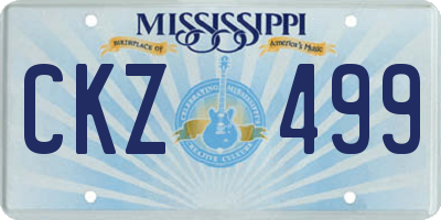 MS license plate CKZ499