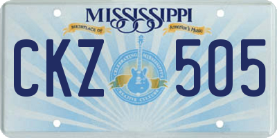 MS license plate CKZ505
