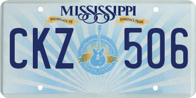 MS license plate CKZ506