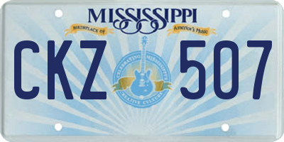 MS license plate CKZ507