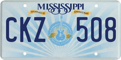 MS license plate CKZ508