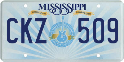 MS license plate CKZ509