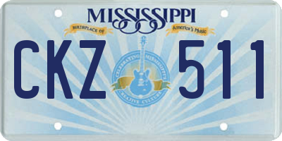 MS license plate CKZ511