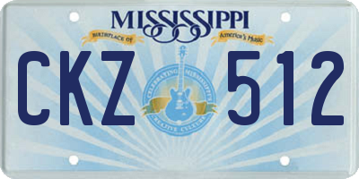 MS license plate CKZ512