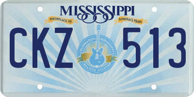 MS license plate CKZ513