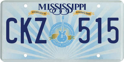 MS license plate CKZ515