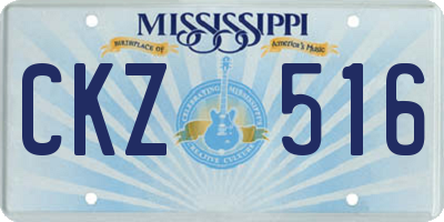 MS license plate CKZ516