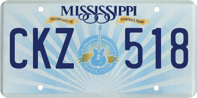 MS license plate CKZ518