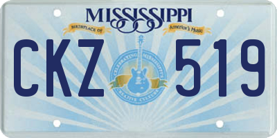 MS license plate CKZ519