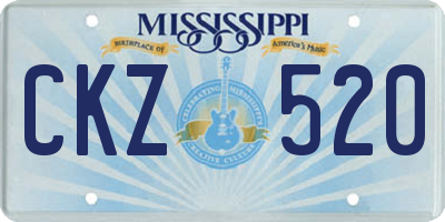 MS license plate CKZ520