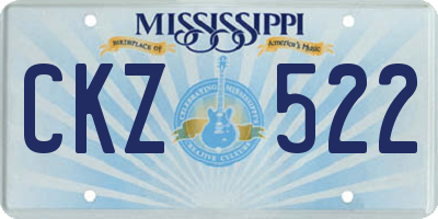 MS license plate CKZ522