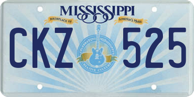 MS license plate CKZ525