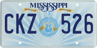 MS license plate CKZ526