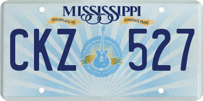 MS license plate CKZ527