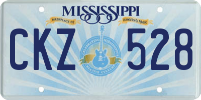 MS license plate CKZ528