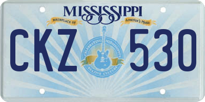 MS license plate CKZ530