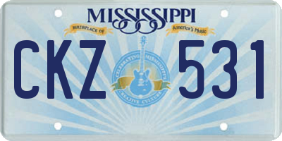 MS license plate CKZ531