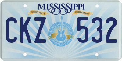 MS license plate CKZ532