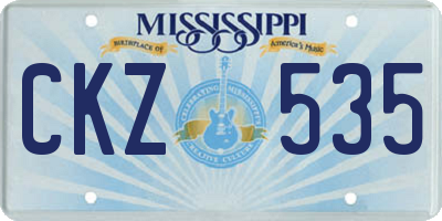 MS license plate CKZ535