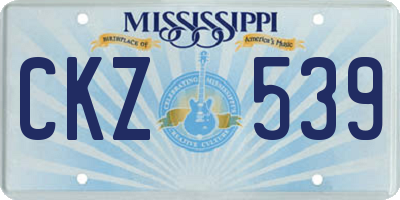 MS license plate CKZ539
