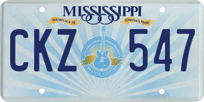 MS license plate CKZ547