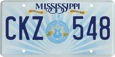 MS license plate CKZ548