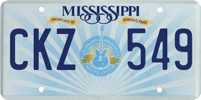MS license plate CKZ549