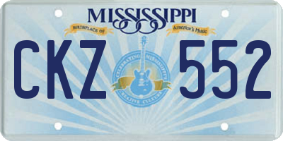 MS license plate CKZ552