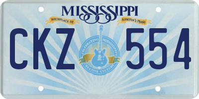 MS license plate CKZ554