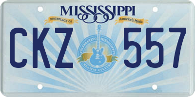 MS license plate CKZ557