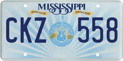 MS license plate CKZ558