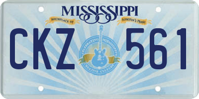 MS license plate CKZ561