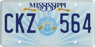 MS license plate CKZ564