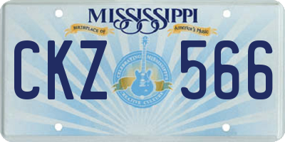 MS license plate CKZ566