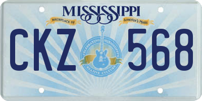 MS license plate CKZ568