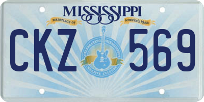 MS license plate CKZ569