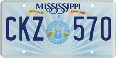 MS license plate CKZ570