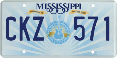 MS license plate CKZ571