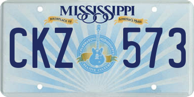 MS license plate CKZ573